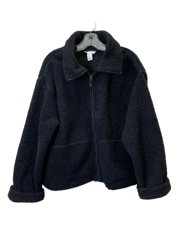 Men's Coats with Patchwork DesignsJacket Fleece By H&m In Black, Size: L