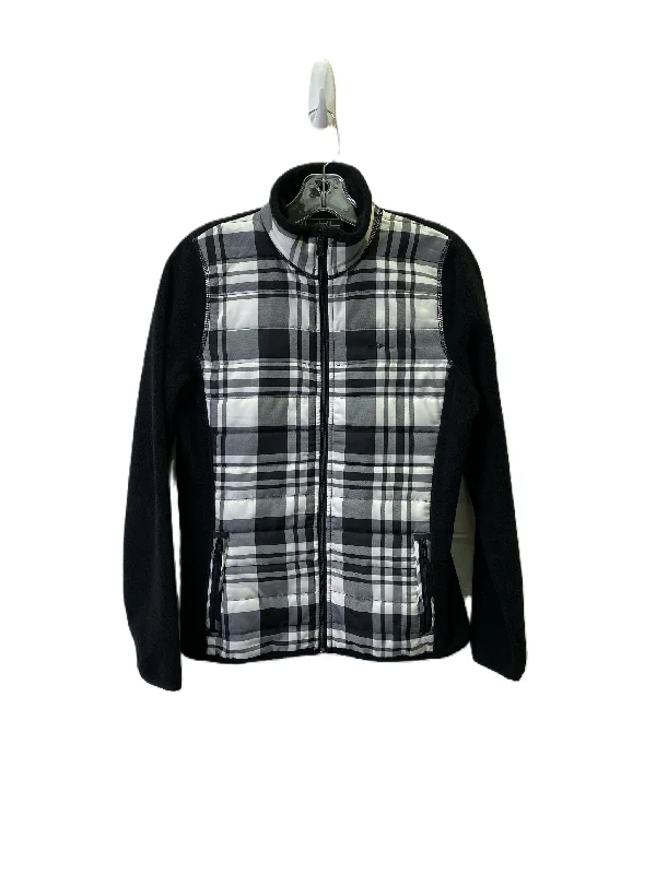 Men's Coats with Velcro ClosuresJacket Fleece By Lauren By Ralph Lauren In Black & White, Size: M Men's Coats with Velcro ClosuresJacket Fleece By Lauren By Ralph Lauren In Black & White, Size: M