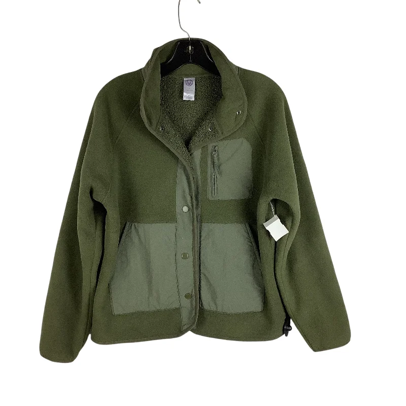 Men's Coats with Magnetic ClosuresJacket Fleece By Te Verde In Green, Size: S