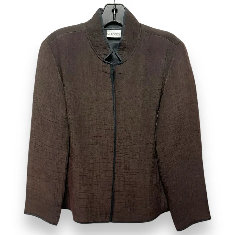 Men's Coats for Mild WeatherJacket Other By Chicos In Brown, Size: S