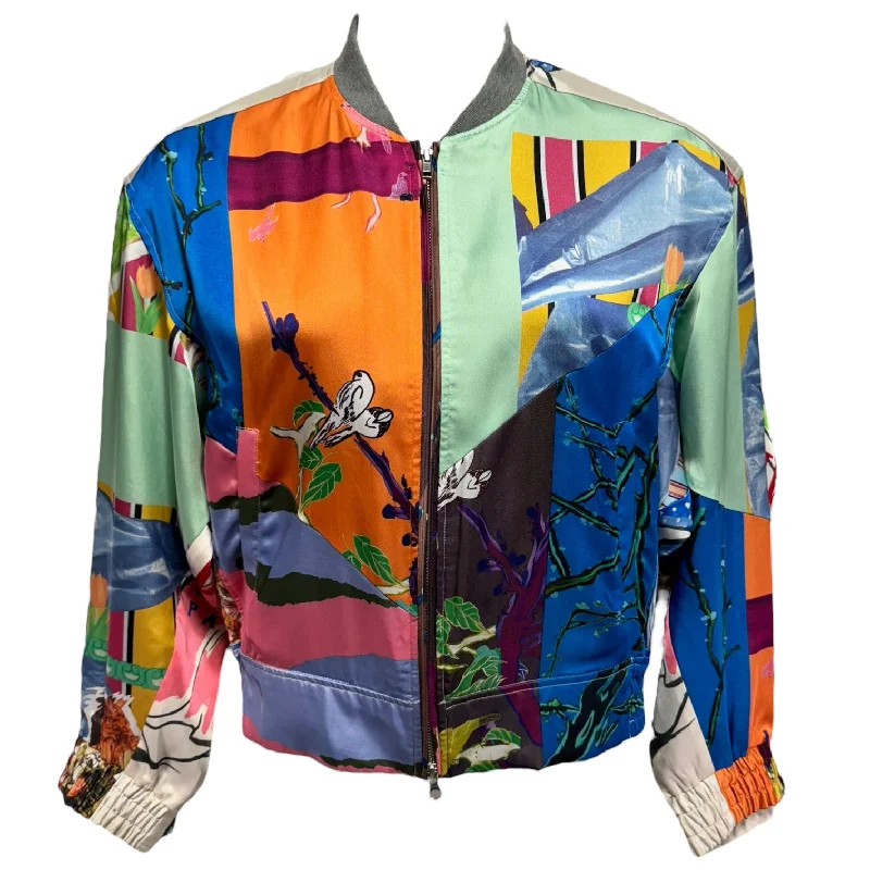 Men's Coats with ButtonsLa Vie En Rose Printed Bomber Jacket Other By JNBY In Multi-colored, Size: S