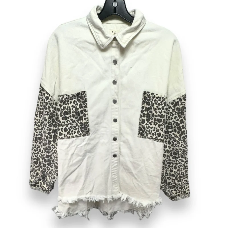 Men's Coats with Adjustable SleevesJacket Shirt By Pol In Cream, Size: S