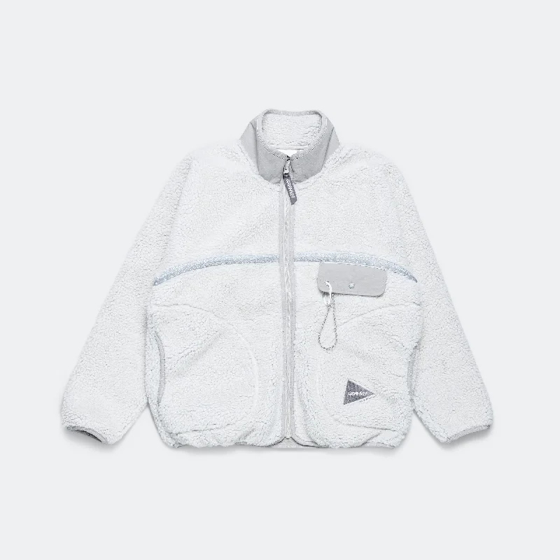 Men's Coats with Quilted LiningJQ Tape Fleece Jacket x and wander - Light Grey