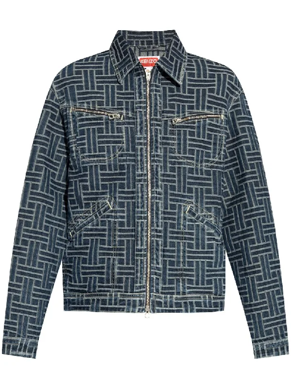 Men's Coats with Down InsulationKenzo Weave Jacket