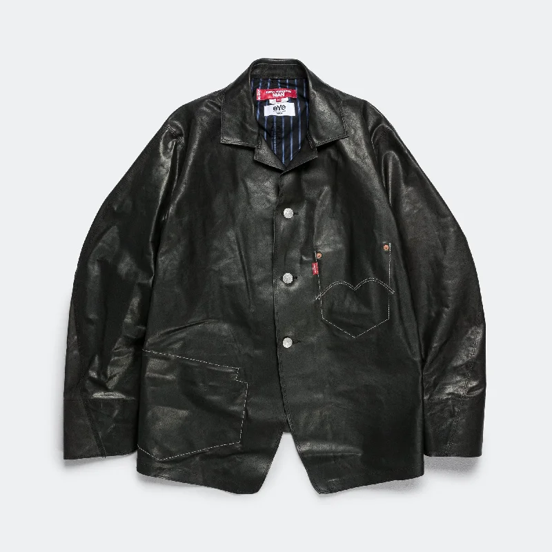 Elegant Men's Wool CoatsLeather Jacket x Levi's - Black