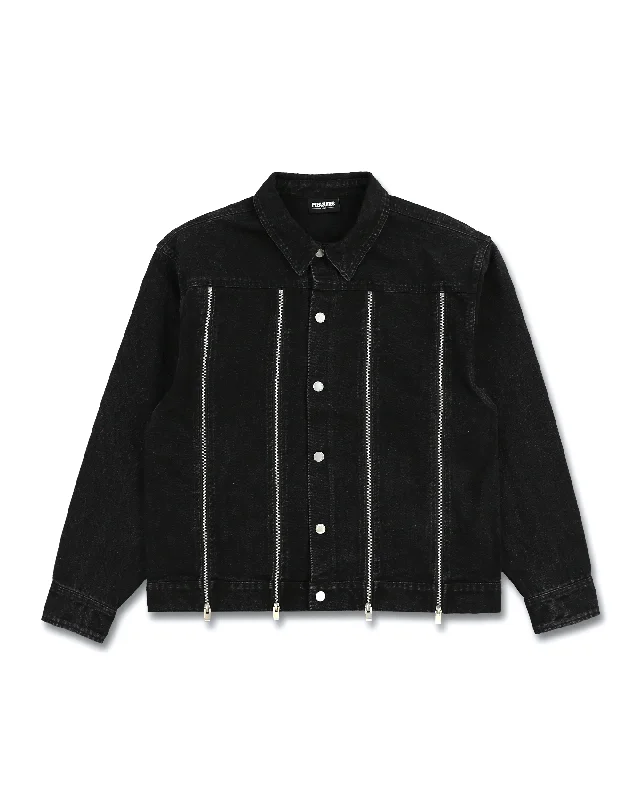 Trendy Men's Anorak JacketsMileage Denim Trucker Jacket - Black