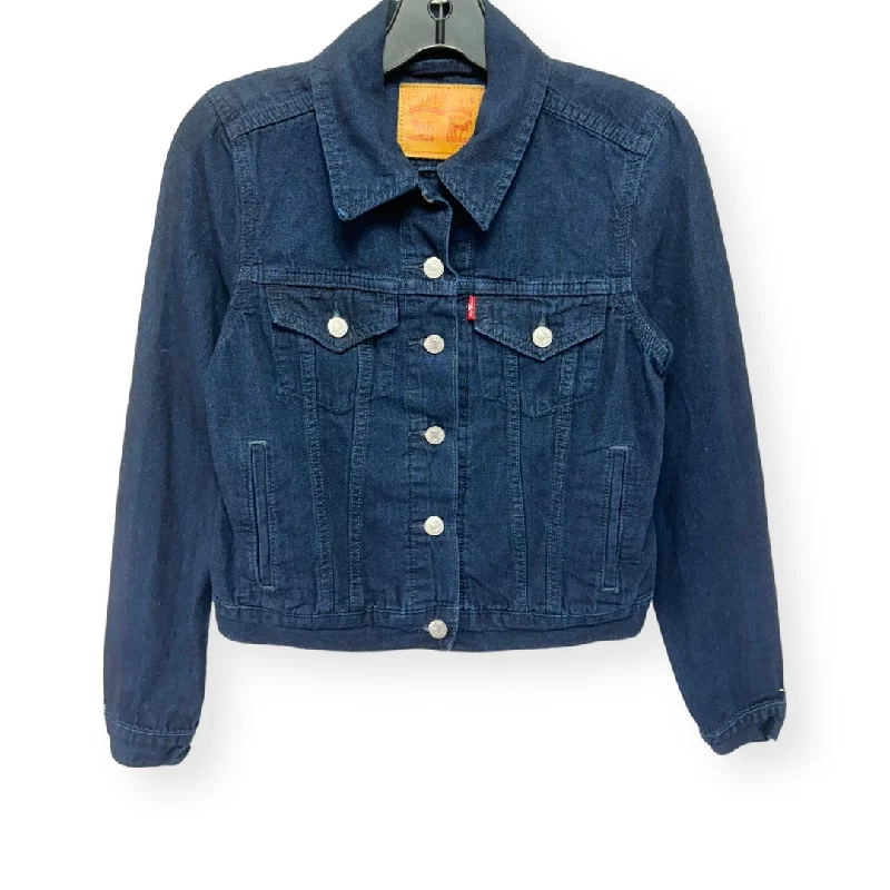 Weather-Resistant Men's CoatsNavy Jacket Denim Levis, Size S