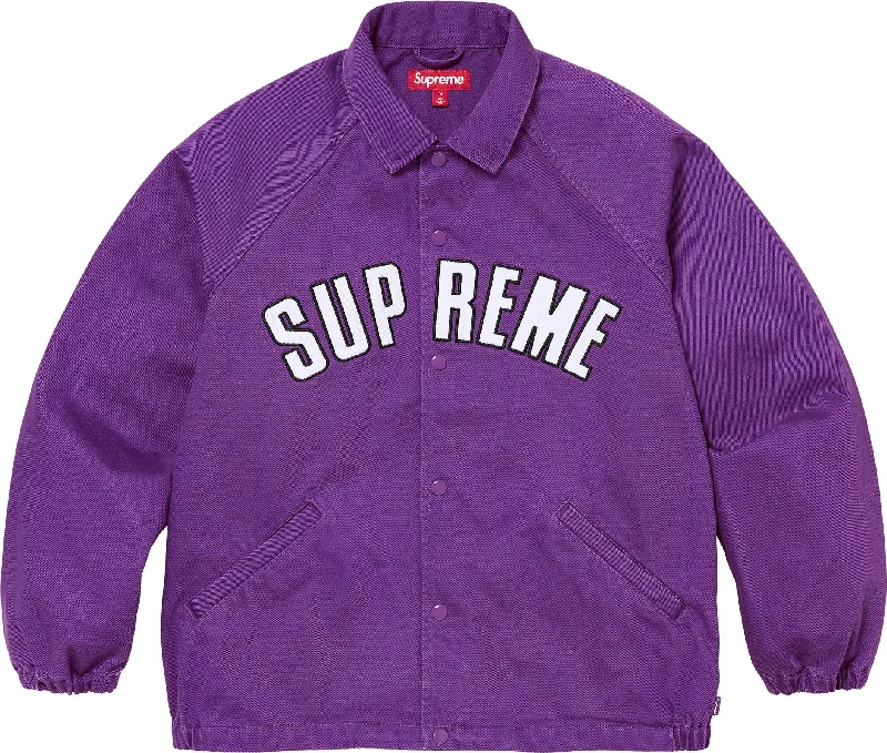 Luxurious Men's Cashmere CoatsSupreme Arc Denim Coaches Jacket Purple