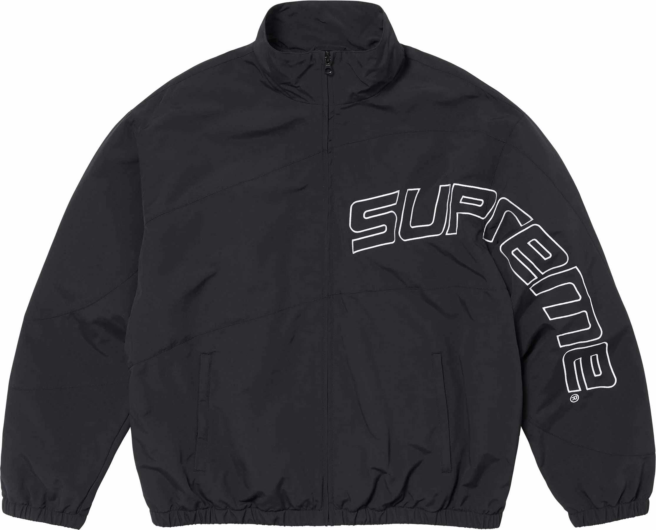 Men's Coats for AutumnSupreme Curve Track Jacket Black