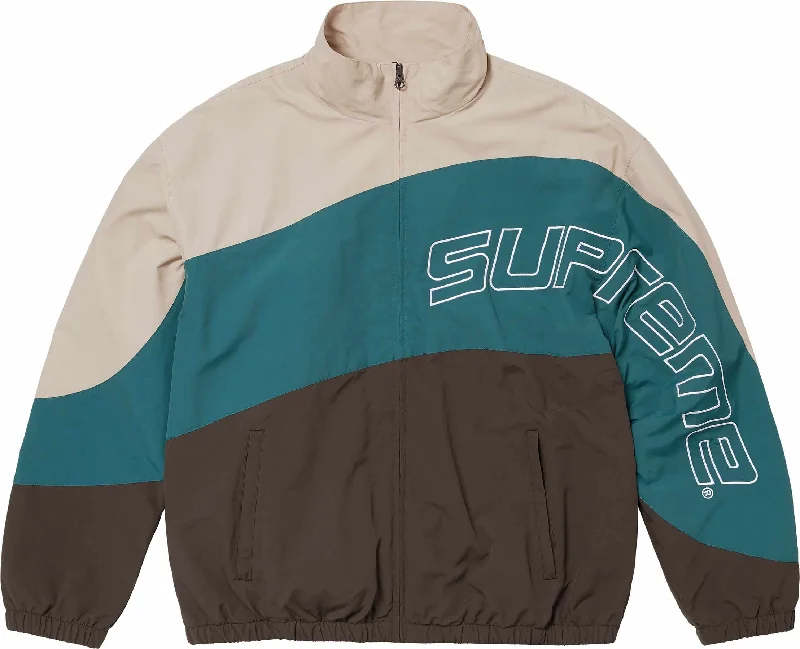 Men's Coats with Adjustable HemsSupreme Curve Track Jacket Brown
