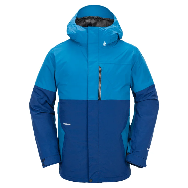 Men's Coats with Wind-Resistant FabricVolcom Men's L Gore-tex Jacket 2025 Light Blue