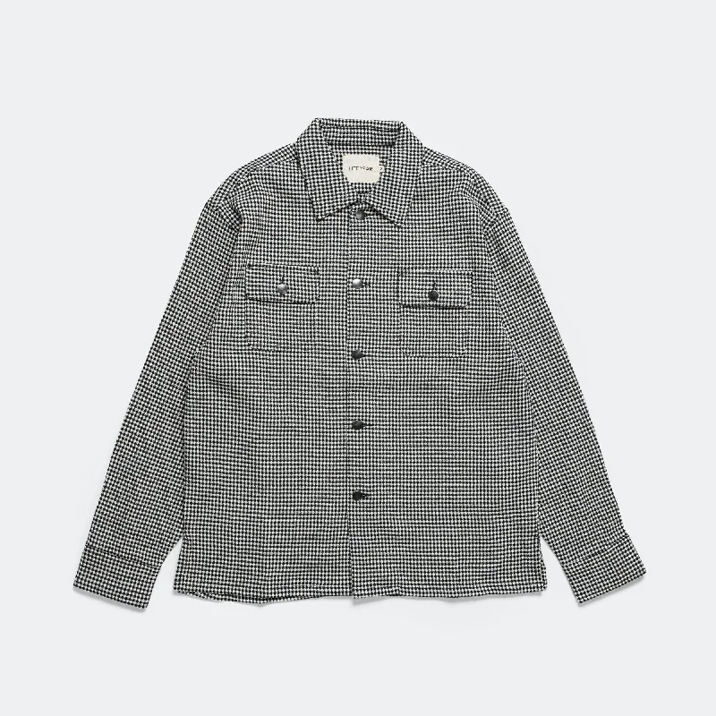 Men's Coats with Hidden PocketsWork Jacket - White/Black Honeycomb