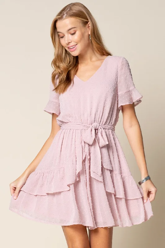 women's cocktail dressesShort Ruffle Layered Dress