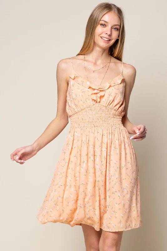 Glamour DressShort Spaghetti Strap Ruffle dress