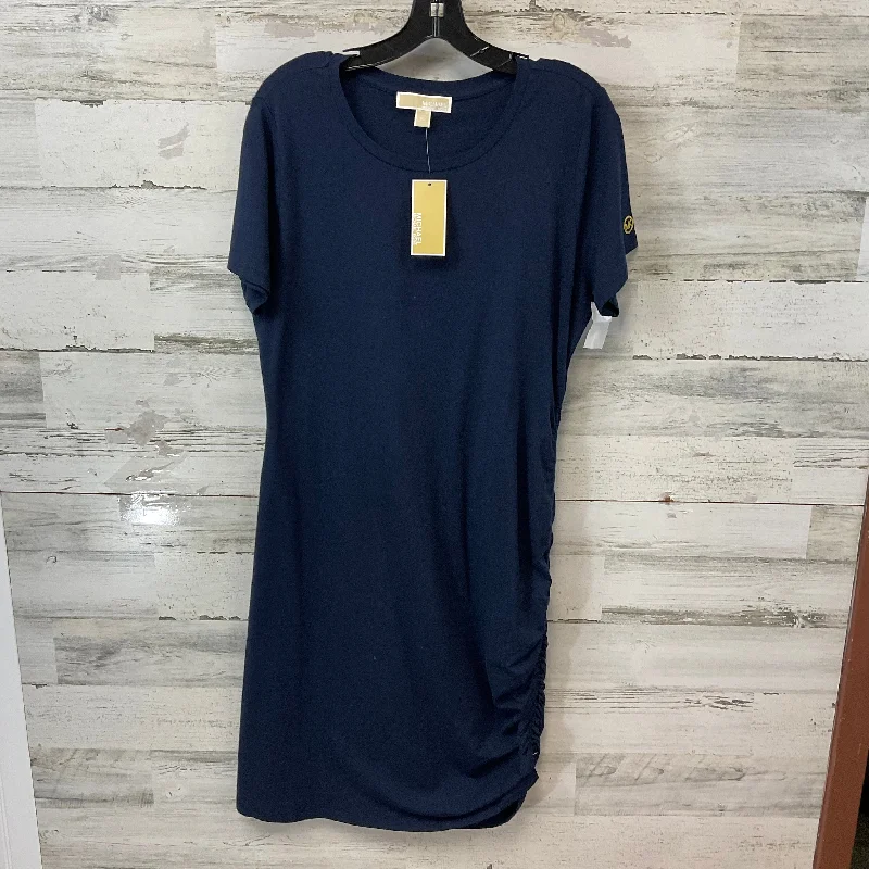 women's hourglass figure dressesDress Casual Short By Michael By Michael Kors In Blue, Size: Xl