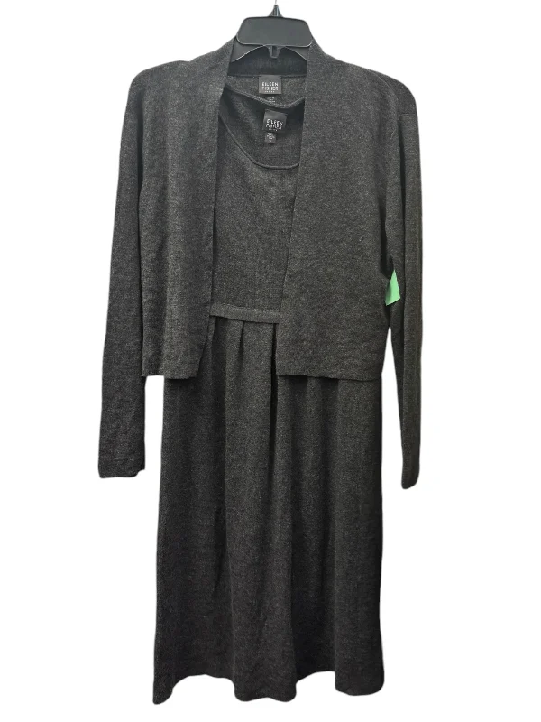 Casual Chic DressDress Set 2pc By Eileen Fisher In Grey, Size: Lp