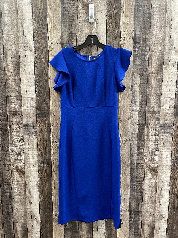 women's machine-washable dressesDress Work By Liz Claiborne In Blue, Size: S