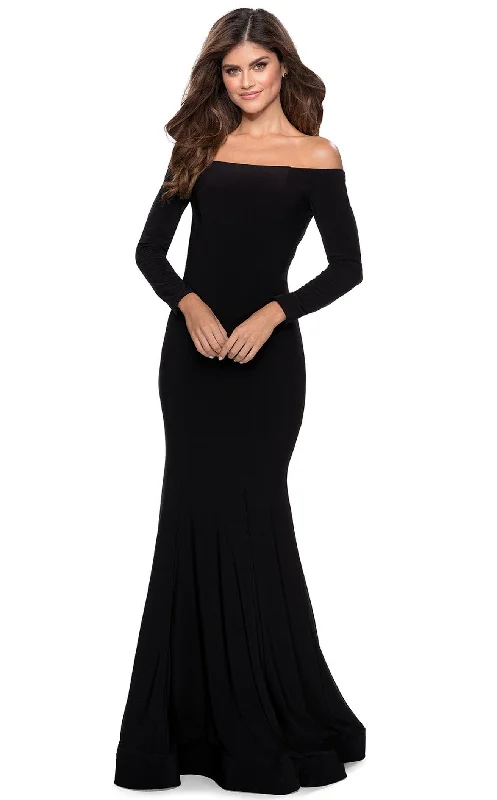 Laced-Up DressLa Femme 28754CL Dress