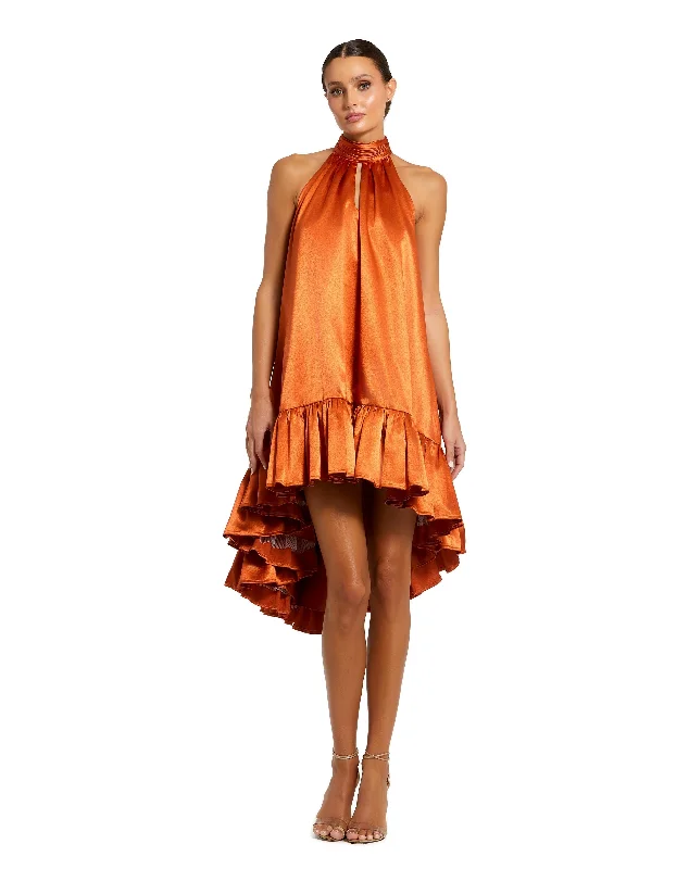 Floor-Length DressMac Duggal 20711 High Low Ruffle Cocktail Dress