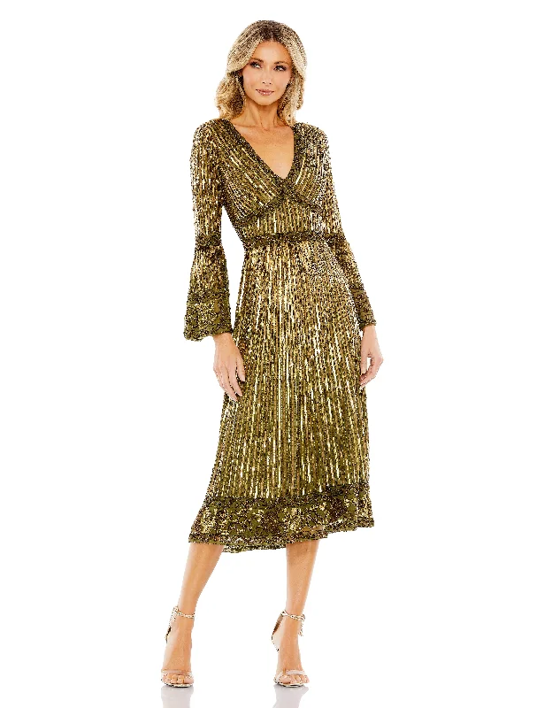 Mermaid DressMac Duggal 5591 Cocktail Tea Length Sequin Dress