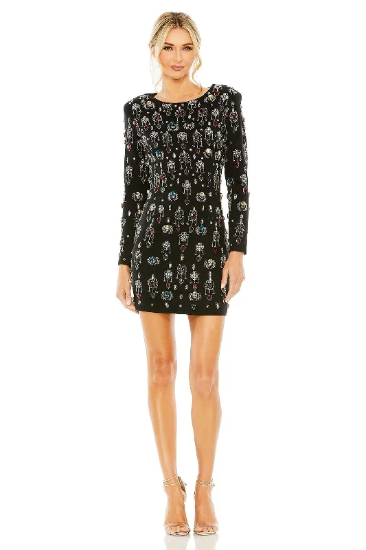 women's fair-trade dressesMac Duggal 93854 Short Jewel Embellished Jersey Dress