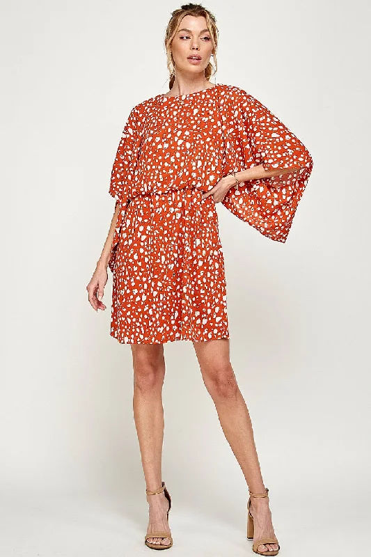 women's empire waist dressesShort Printed Dress